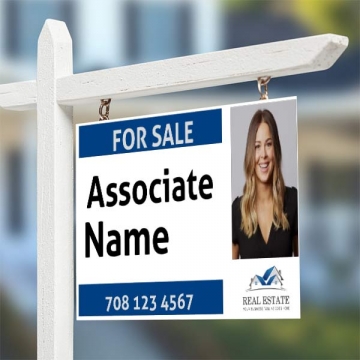 Pre Design Realtor Sign with photo 30x18 inch